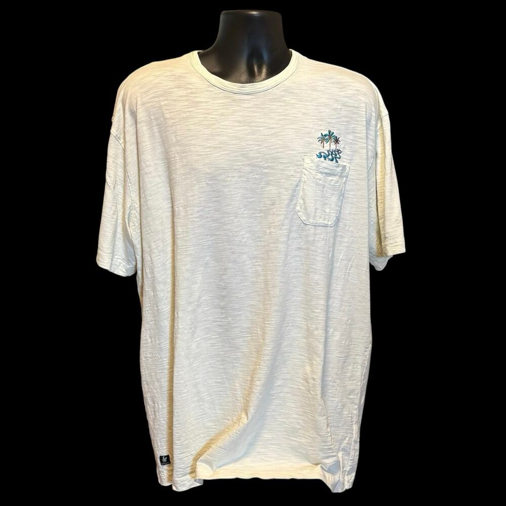 🌻2/$20 Baja Llama XXL Short Sleeve Tee T Shirt Slub Cotton Embroidered TINY FLAW